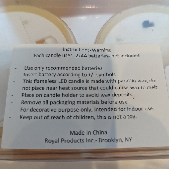 candy corn Set of 3 battery run candles - Picture 3 of 5